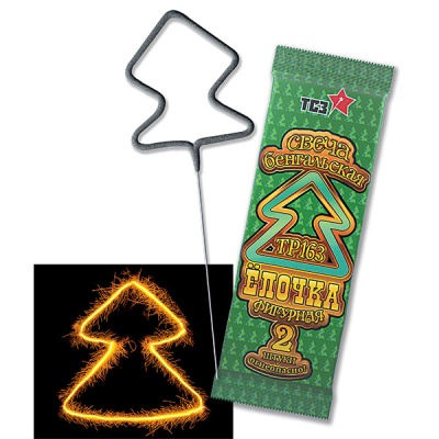 Елочка Бенгальские огни фигурные купить в Комсомольске | komsomolsk.salutsklad.ru