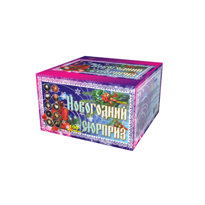 Новогодний сюрприз Фейерверк купить в Комсомольске | komsomolsk.salutsklad.ru